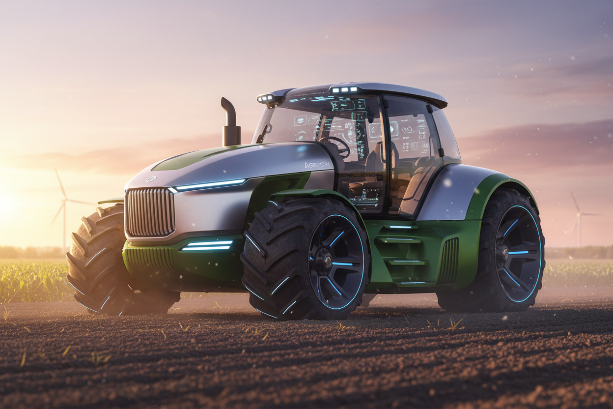 最新款现代化拖拉机